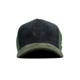 HEAD GEAR BLACK AND OLIVE DUAL TONE TRUCKER CAP