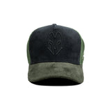 HEAD GEAR BLACK AND OLIVE DUAL TONE TRUCKER CAP