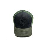 HEAD GEAR BLACK AND OLIVE DUAL TONE TRUCKER CAP