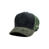 HEAD GEAR BLACK AND OLIVE DUAL TONE TRUCKER CAP