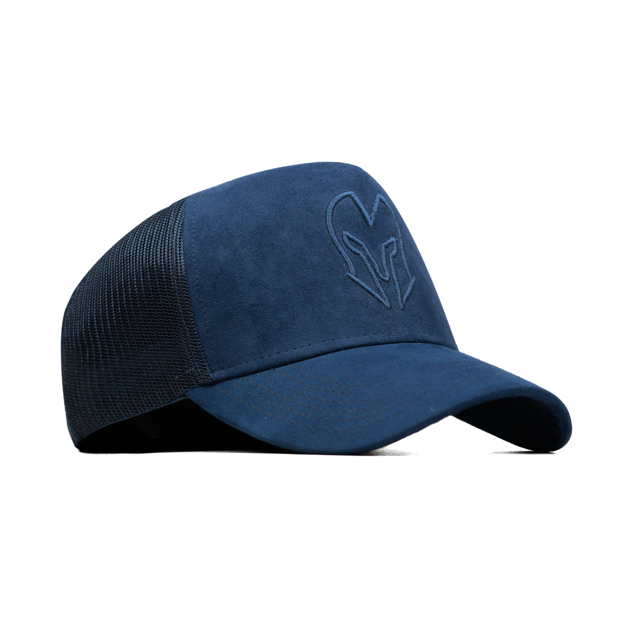 HEAD GEAR BLUE SUPER SUEDE TRUCKER CAP