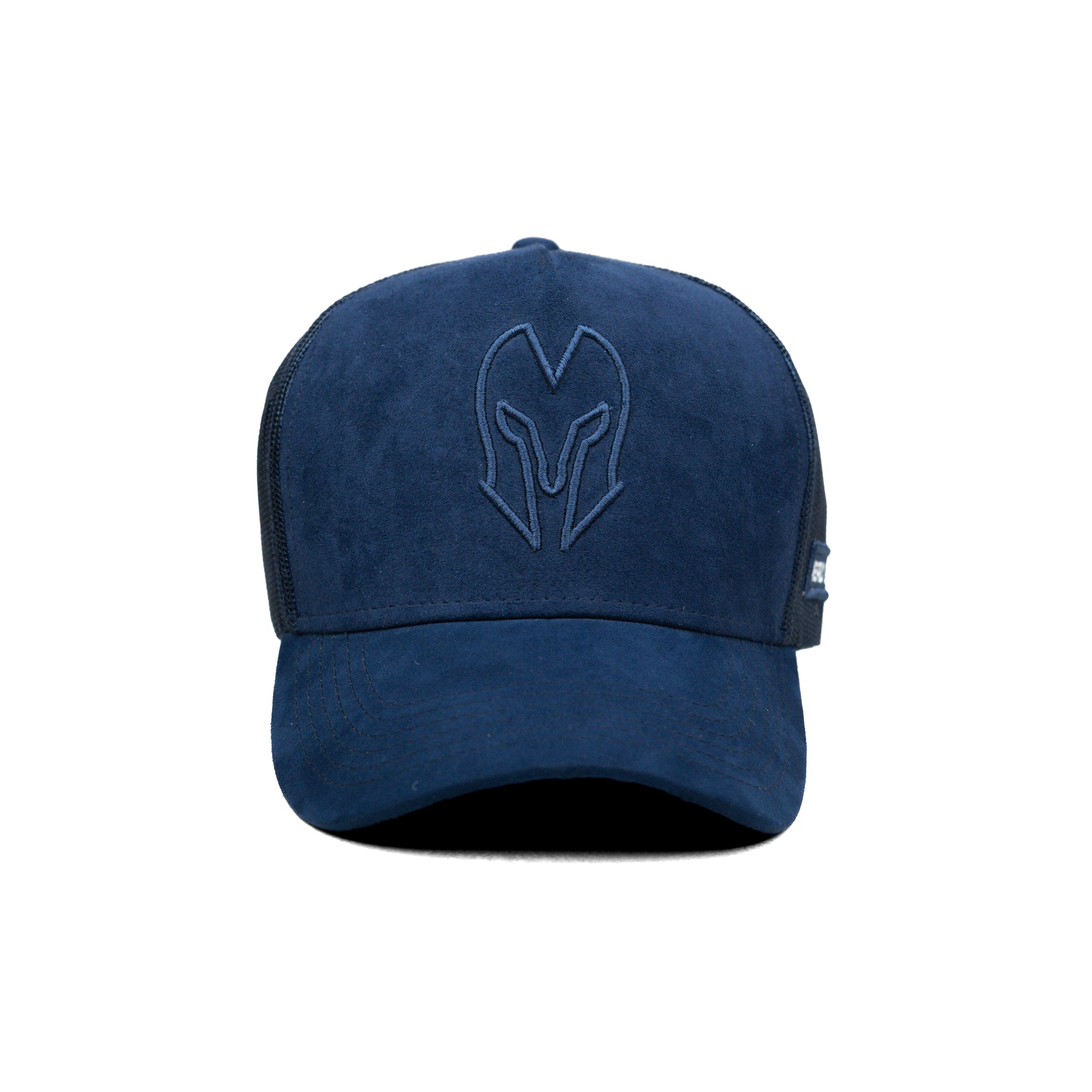 HEAD GEAR BLUE SUPER SUEDE TRUCKER CAP