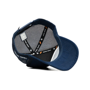 HEAD GEAR BLUE SUPER SUEDE TRUCKER CAP