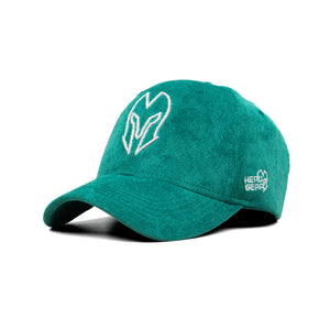 HEAD GEAR SILVER JUNGLE GREEN SUEDE CORD LIMITED EDITION CAP