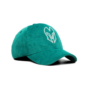 HEAD GEAR SILVER JUNGLE GREEN SUEDE CORD LIMITED EDITION CAP