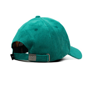 HEAD GEAR SILVER JUNGLE GREEN SUEDE CORD LIMITED EDITION CAP