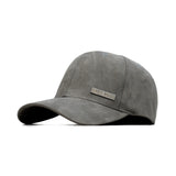 HEAD GEAR GREY STRUCTURED RUSTIC METAL PATCH CAP