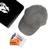 HEAD GEAR GREY STRUCTURED RUSTIC METAL PATCH CAP