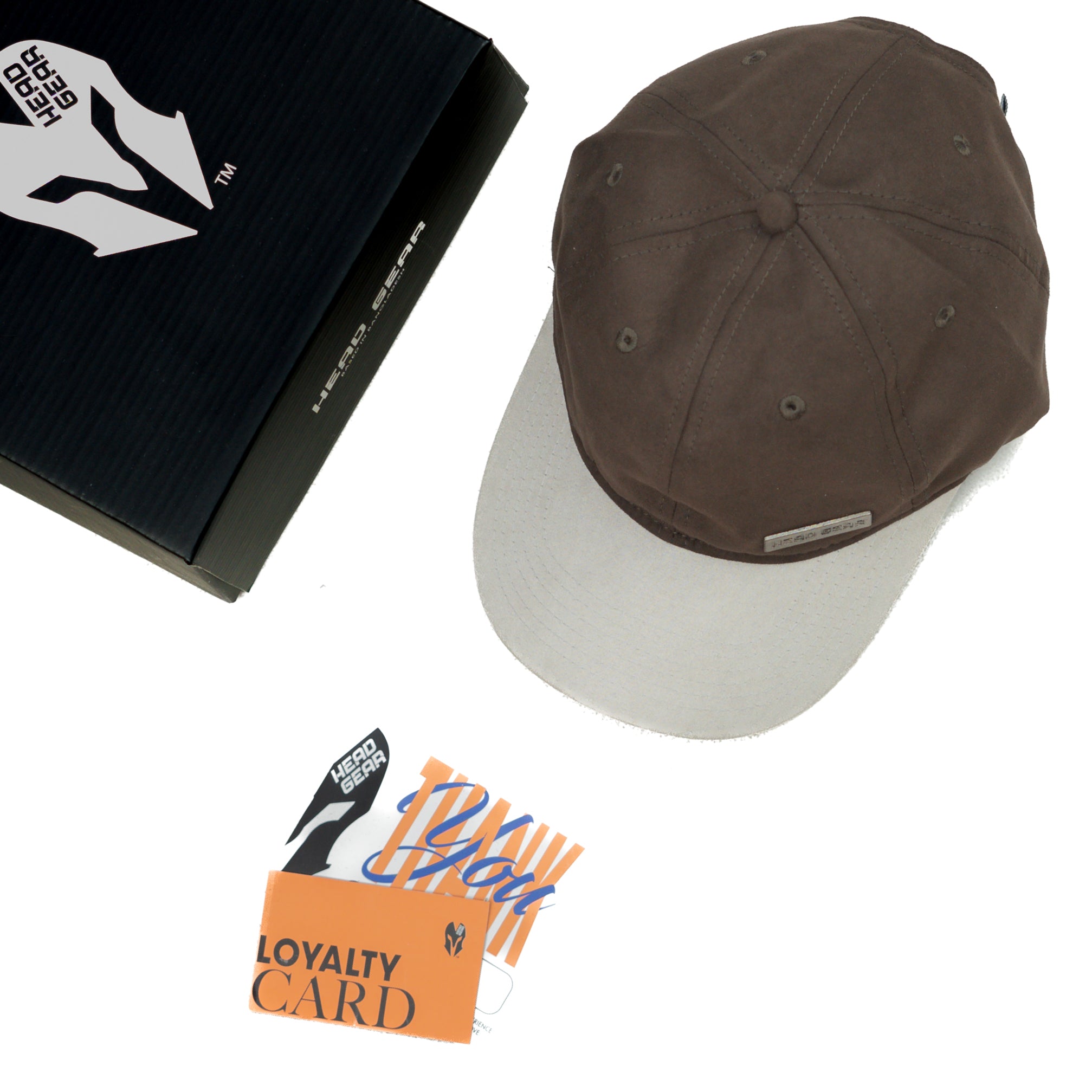 HEAD GEAR COFFEE GREY DUAL TONE RUSTIC METAL CAP