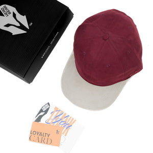 HEAD GEAR BASIC MAROON GREY DUAL TONE CAP