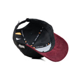 HEAD GEAR BLACK RED WINE DUAL TONE STRUCTURED CAP