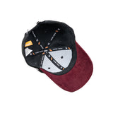 HEAD GEAR BLACK RED WINE DUAL TONE STRUCTURED CAP