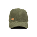 HEAD GEAR OLIVE STRUCTURED LEATHER PATCH FITTED CAP