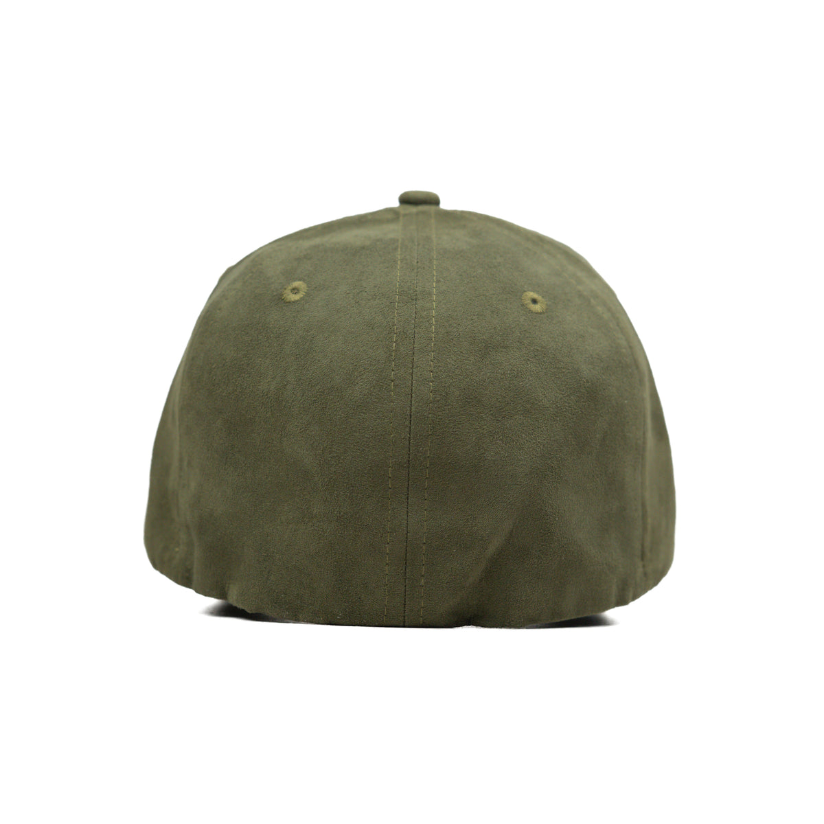 HEAD GEAR OLIVE STRUCTURED LEATHER PATCH FITTED CAP