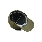 HEAD GEAR OLIVE STRUCTURED LEATHER PATCH FITTED CAP
