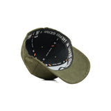 HEAD GEAR OLIVE STRUCTURED LEATHER PATCH FITTED CAP