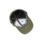 HEAD GEAR OLIVE STRUCTURED LEATHER PATCH FITTED CAP