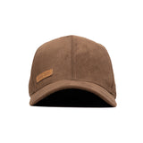 HEAD GEAR BROWN STRUCTURED LEATHER PATCH FITTED CAP