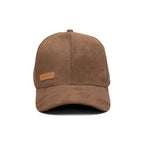 HEAD GEAR BROWN STRUCTURED LEATHER PATCH FITTED CAP
