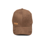 HEAD GEAR BROWN STRUCTURED LEATHER PATCH FITTED CAP