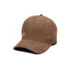 HEAD GEAR BROWN STRUCTURED LEATHER PATCH FITTED CAP