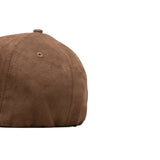 HEAD GEAR BROWN STRUCTURED LEATHER PATCH FITTED CAP