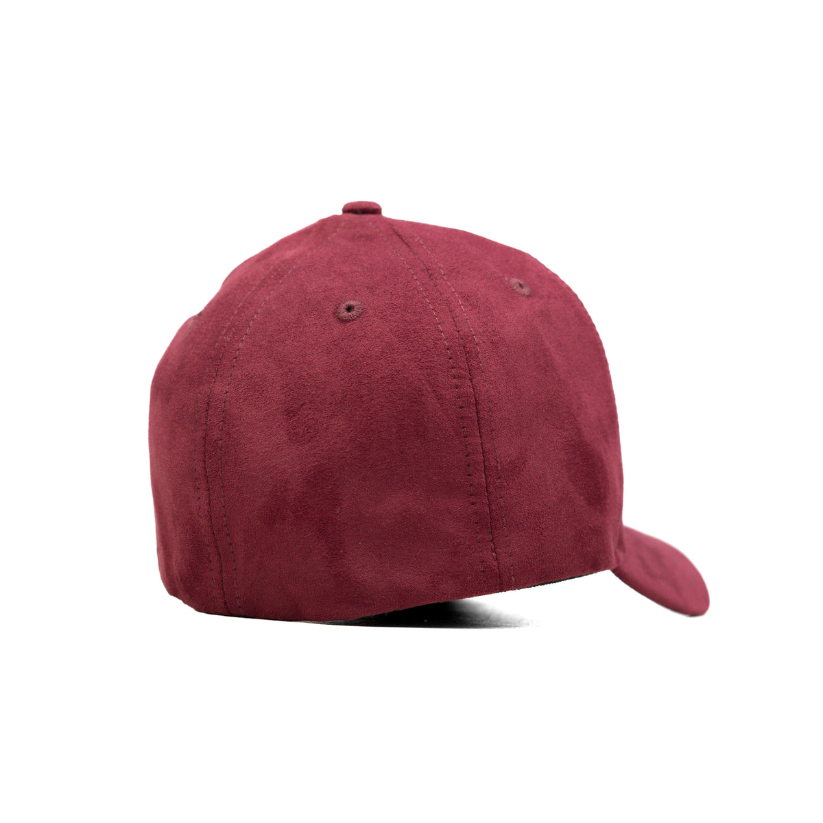 HEAD GEAR RED WINE STRUCTURED LEATHER PATCH FITTED CAP