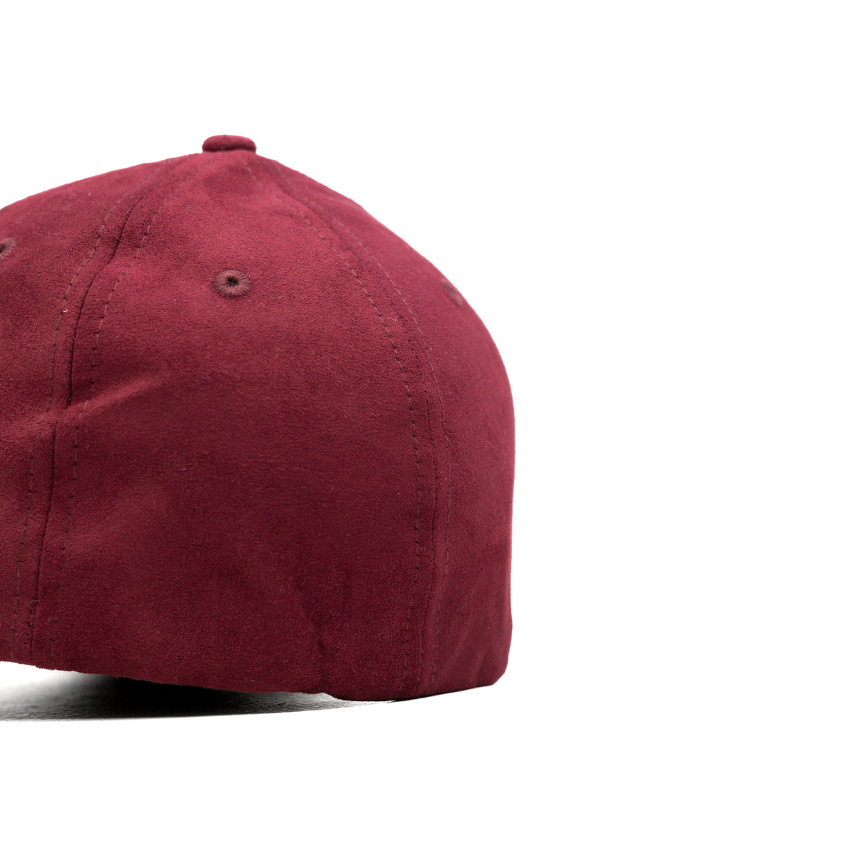 HEAD GEAR RED WINE STRUCTURED LEATHER PATCH FITTED CAP
