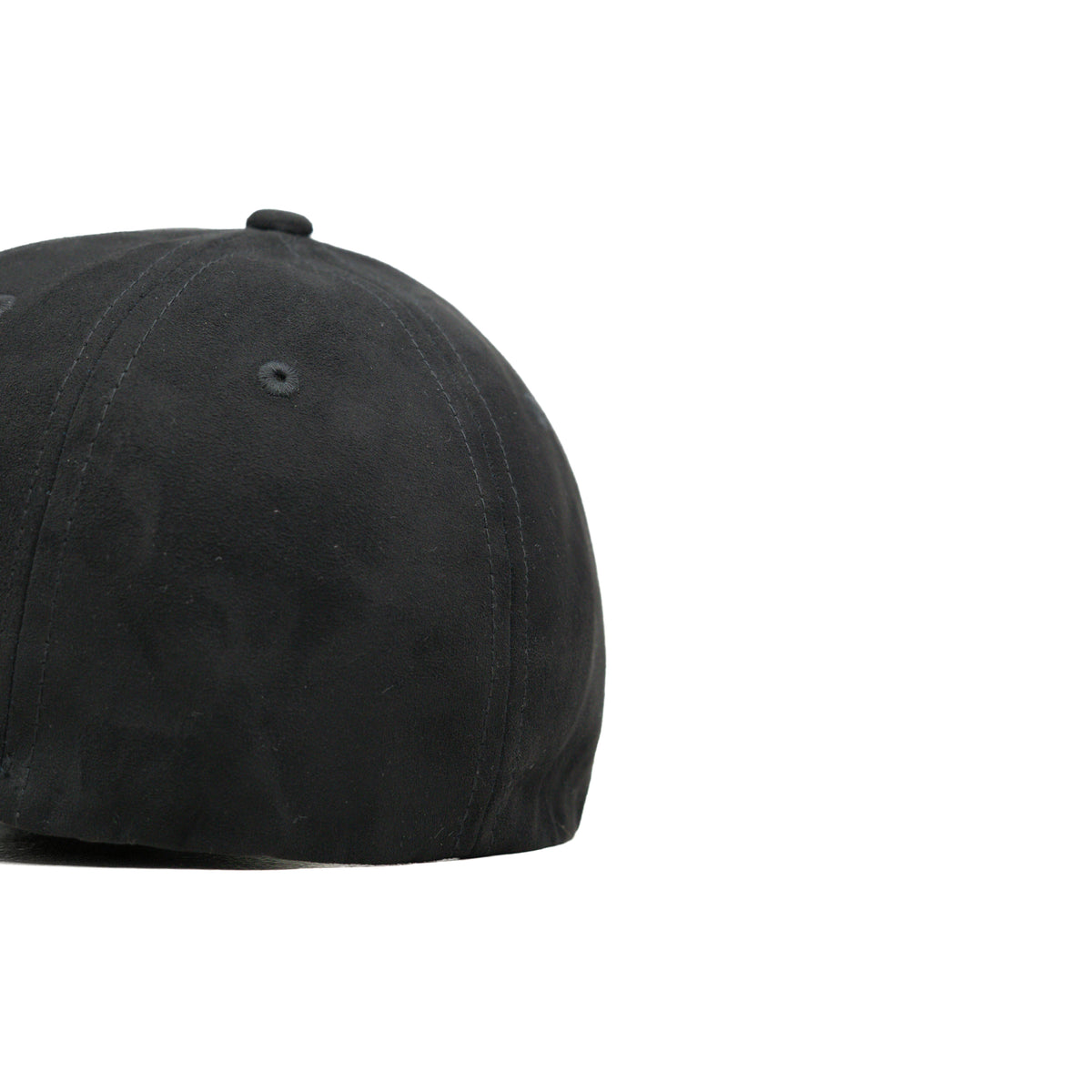 HEAD GEAR BLACK STRUCTURED LEATHER PATCH FITTED CAP