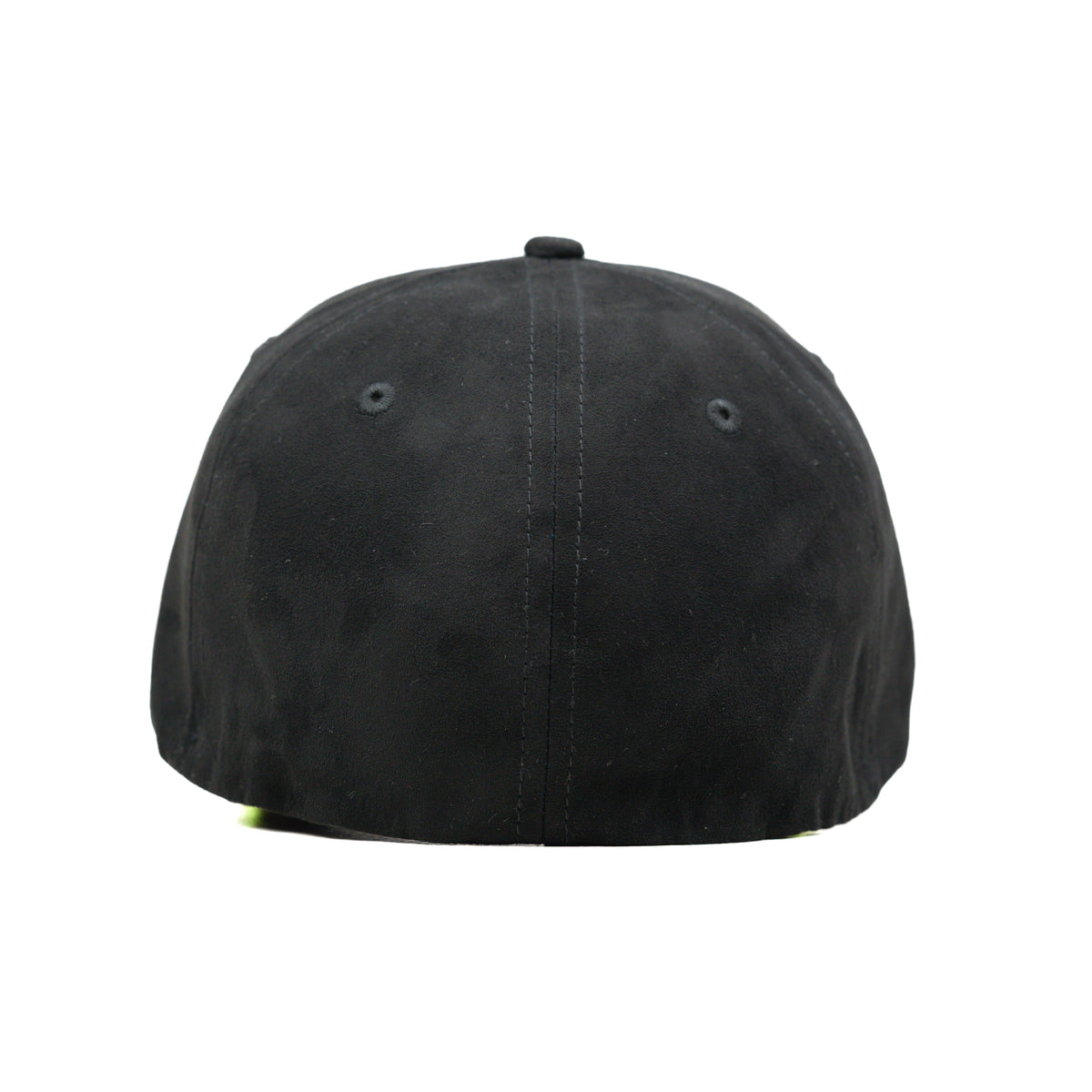 HEAD GEAR BLACK STRUCTURED LEATHER PATCH FITTED CAP