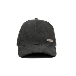 HEAD GEAR BLACK STRUCTURED RUSTIC METAL PATCH CAP
