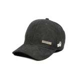 HEAD GEAR BLACK STRUCTURED RUSTIC METAL PATCH CAP