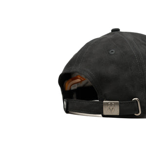 HEAD GEAR BLACK STRUCTURED RUSTIC METAL PATCH CAP