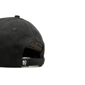 HEAD GEAR BLACK STRUCTURED RUSTIC METAL PATCH CAP