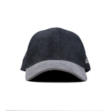 HEAD GEAR BLACK CHARCOAL GREY DUAL TONE CORD CAP