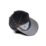 HEAD GEAR BLACK CHARCOAL GREY DUAL TONE CORD CAP
