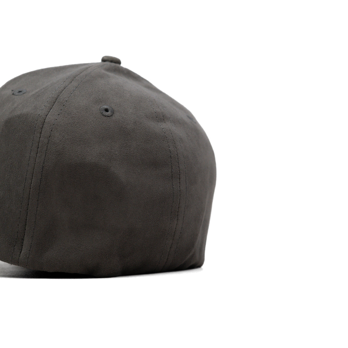 HEAD GEAR GREY STRUCTURED LEATHER PATCH FITTED CAP