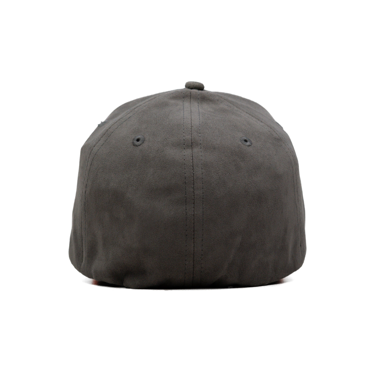 HEAD GEAR GREY STRUCTURED LEATHER PATCH FITTED CAP