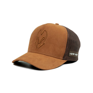 HEAD GEAR CHOCOLATE SUPER SUEDE TRUCKER CAP