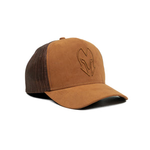 HEAD GEAR CHOCOLATE SUPER SUEDE TRUCKER CAP