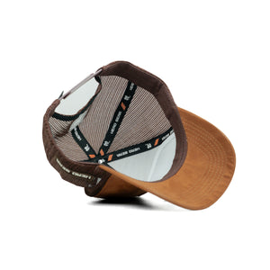 HEAD GEAR CHOCOLATE SUPER SUEDE TRUCKER CAP