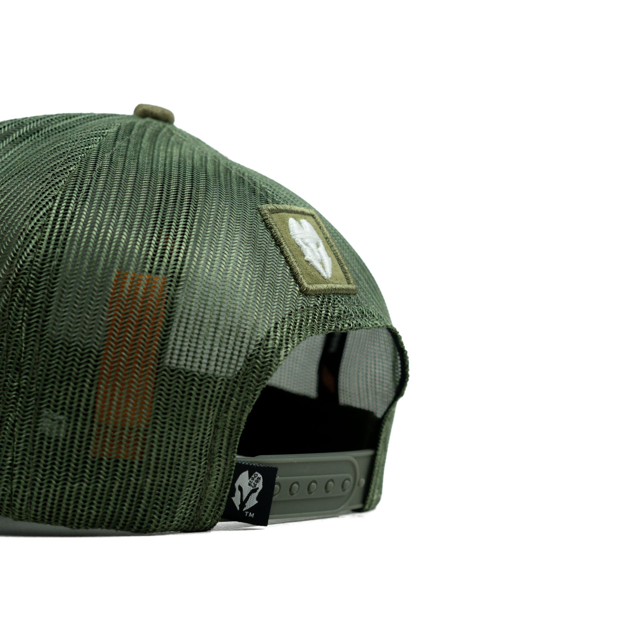 HEAD GEAR OLIVE SUPER SUEDE TRUCKER CAP