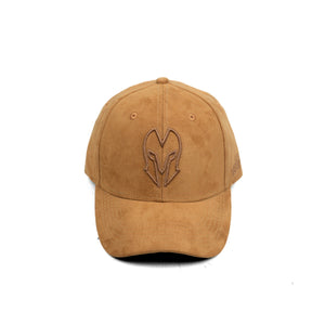 HEAD GEAR BROWN SUPER SUEDE CURVED VISOR CAP