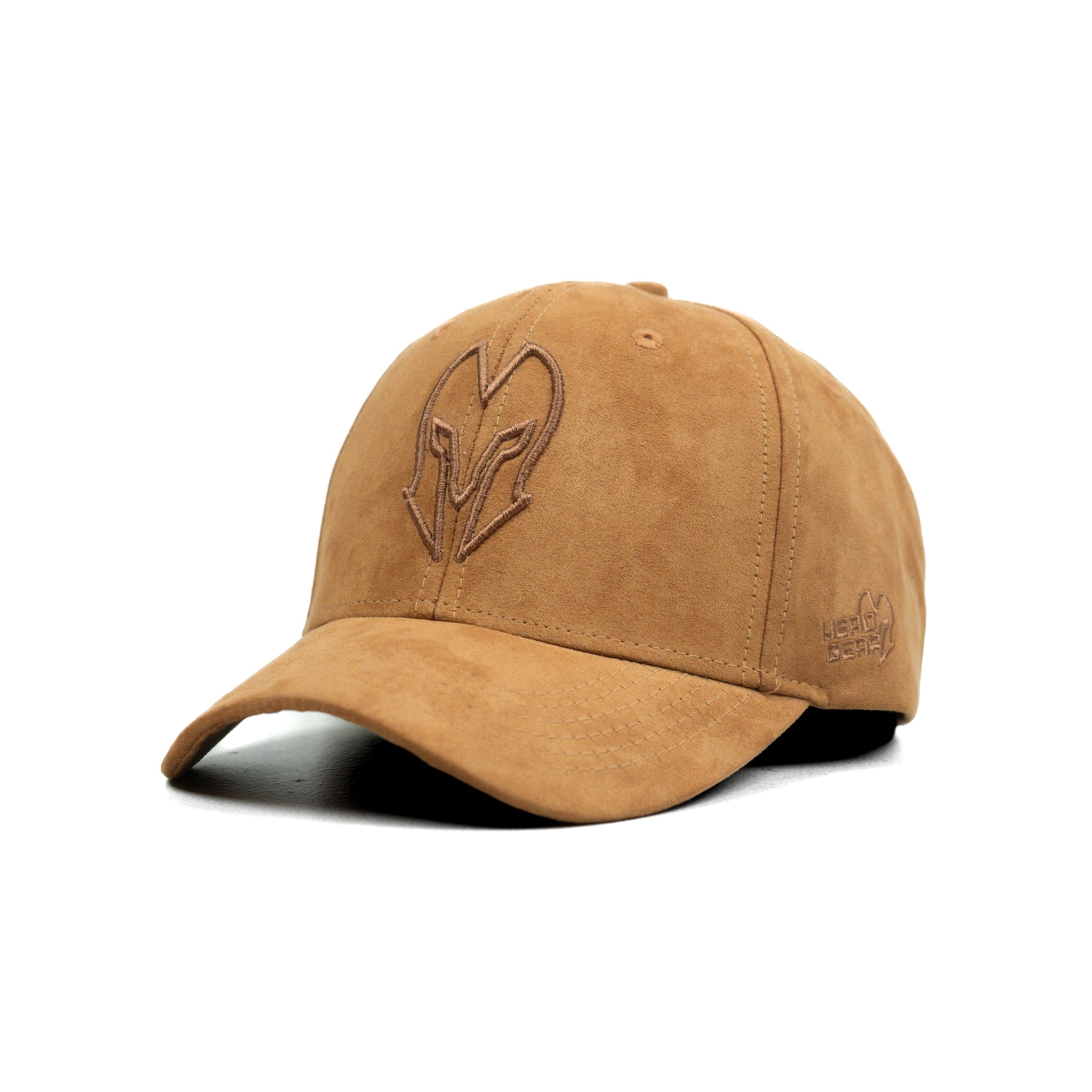 HEAD GEAR BROWN SUPER SUEDE CURVED VISOR CAP