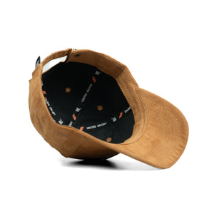 HEAD GEAR BROWN SUPER SUEDE CURVED VISOR CAP