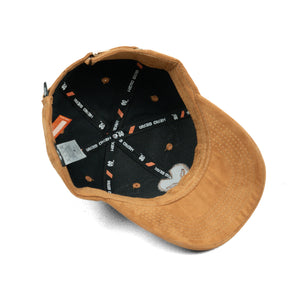 HEAD GEAR BROWN SUPER SUEDE CURVED VISOR CAP