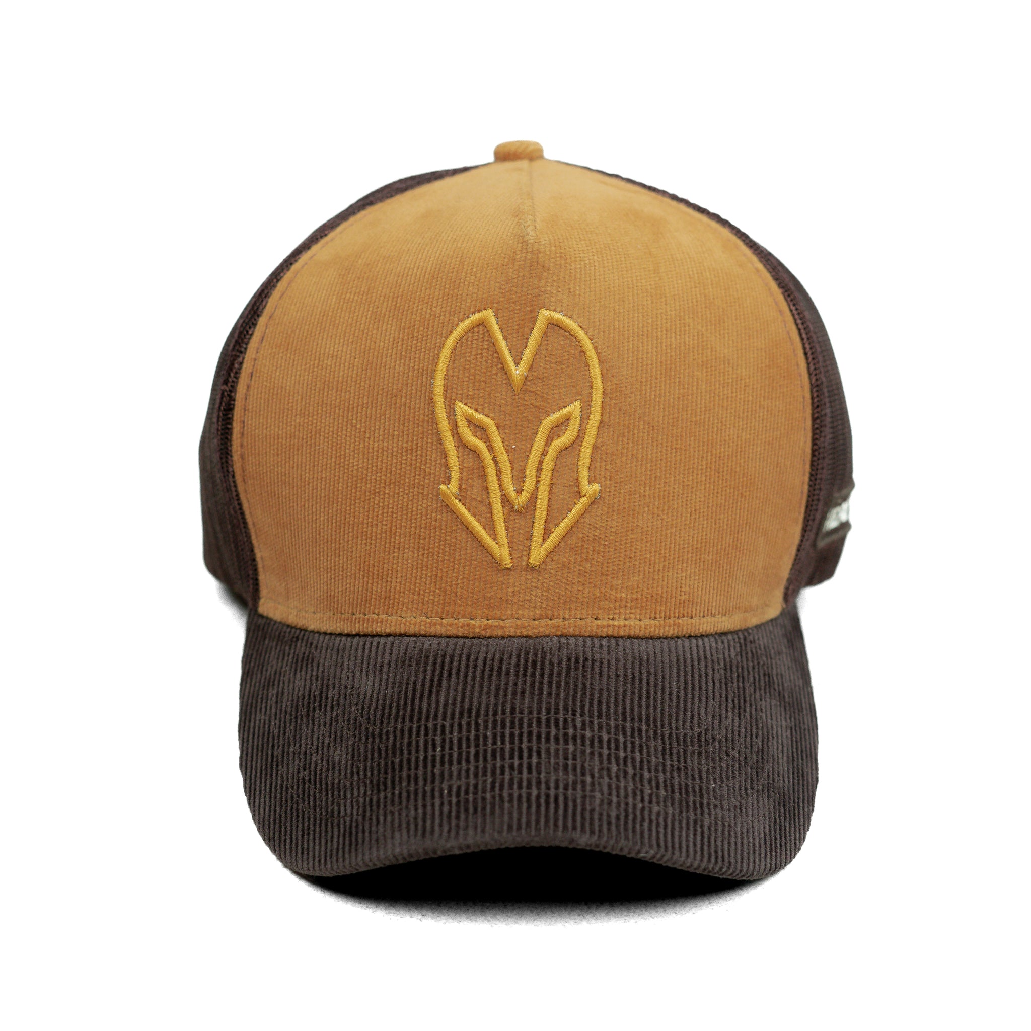 HEAD GEAR LIGHT BROWN AND DARK CHOCOLATE DUAL TONE TRUCKER CAP