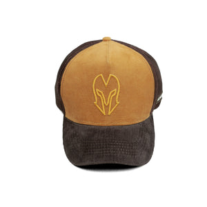 HEAD GEAR LIGHT BROWN AND DARK CHOCOLATE DUAL TONE TRUCKER CAP