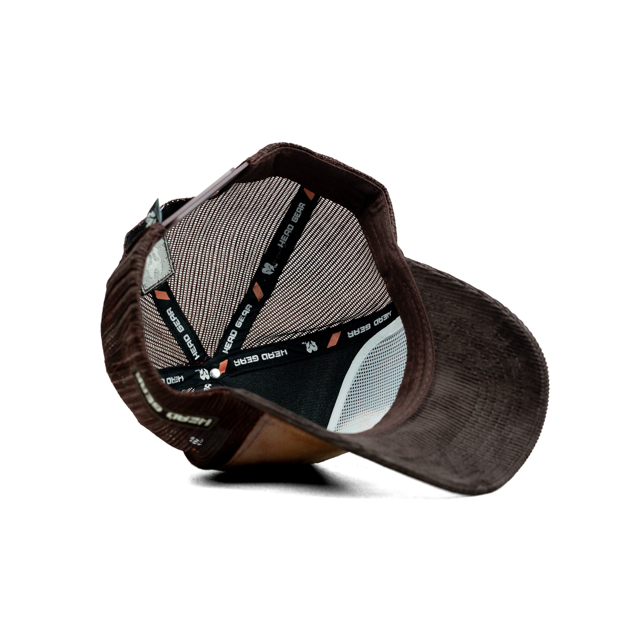 HEAD GEAR LIGHT BROWN AND DARK CHOCOLATE DUAL TONE TRUCKER CAP