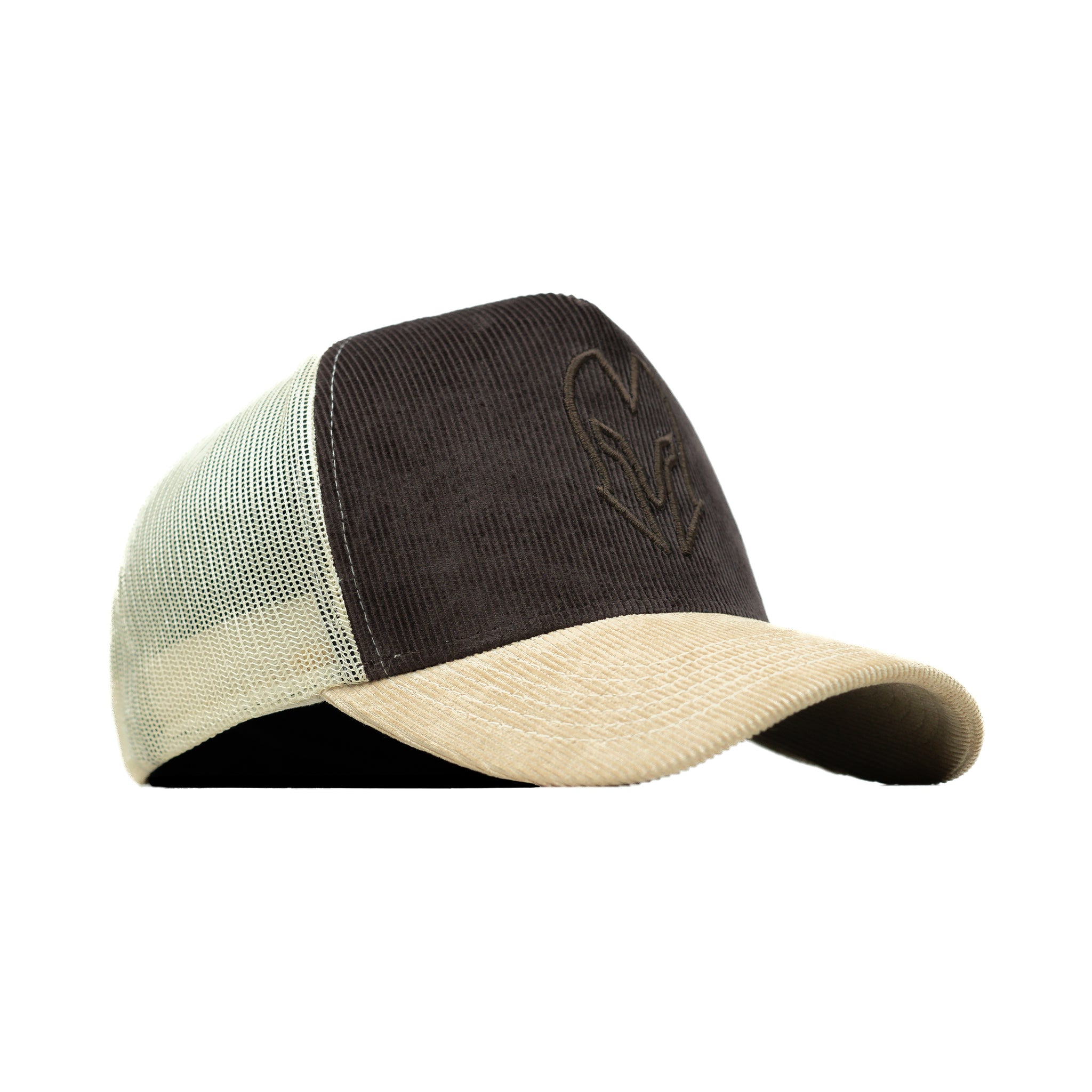 HEAD GEAR DARK CHOCOLATE AND CREAM DUAL TONE TRUCKER CAP